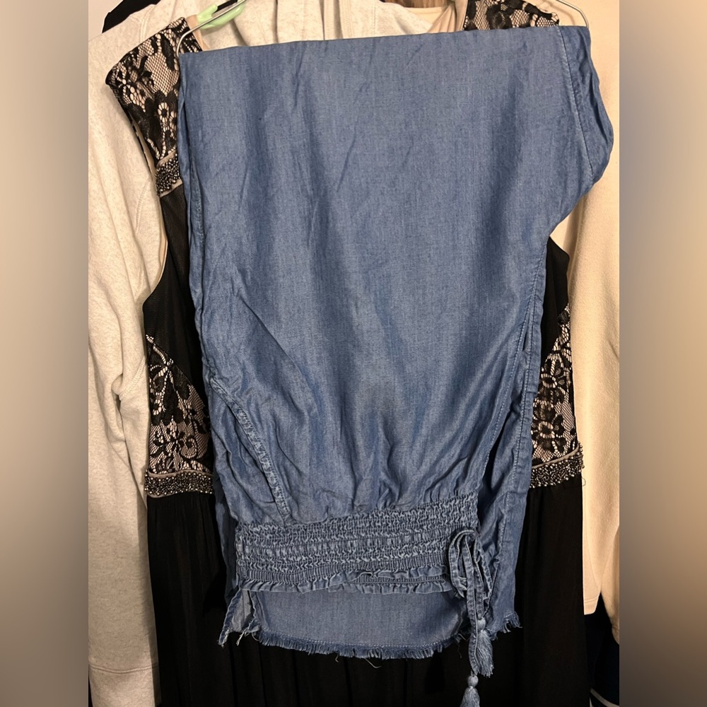 Chambray Wide Legged Pants